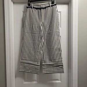 Moon River Black and White Striped Trousers